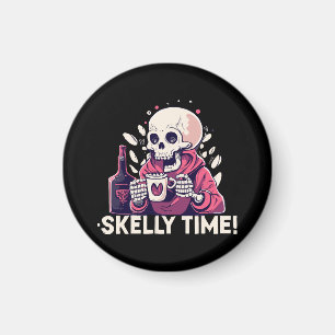 Imán halloween pero es hora de skelly