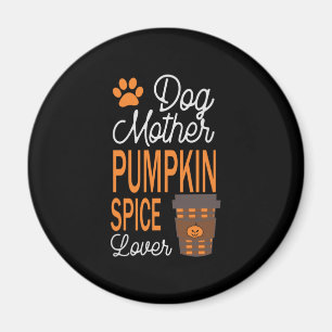Imán Halloween Perro Madre y especia de calabaza Cumple