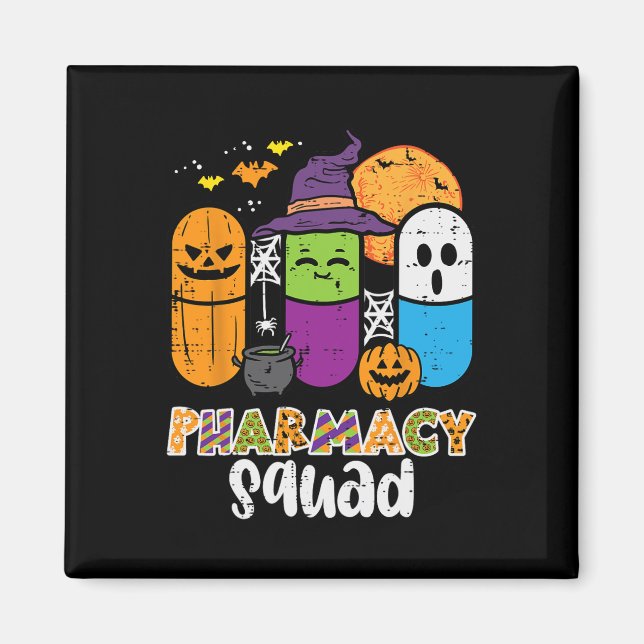 Imán Halloween Pharmacy Squad PIlls Farmacéutico (Frente)