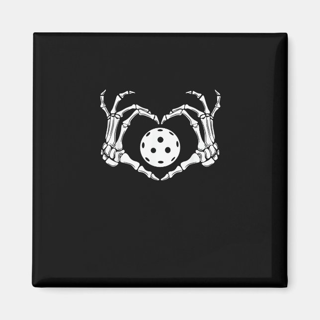 Imán Halloween Pickle Skeleton Heart Hands (Frente)