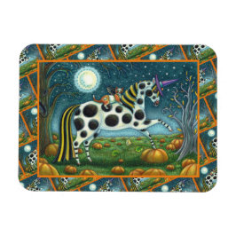 Imán HALLOWEEN PONY Y BAT CAT Fantasía Caballo