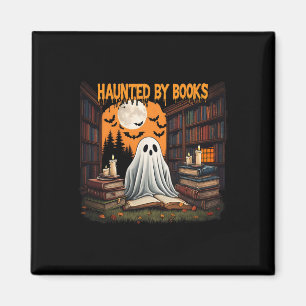 Imán Halloween Retro Bookish Witch Boo Ghost Haunted