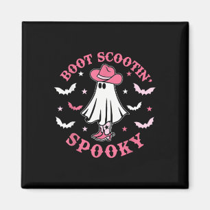 Imán Halloween Rosa Occidental Cowboy Ghost Boot Scooti