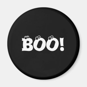 Imán Halloween Scary Boo! eyeballs decoración blanca ne