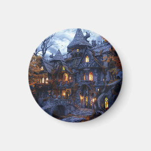 Imán Halloween Scary Witch Castle
