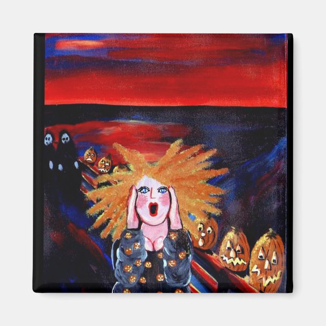 Imán Halloween Scream Diva Magnet (Frente)