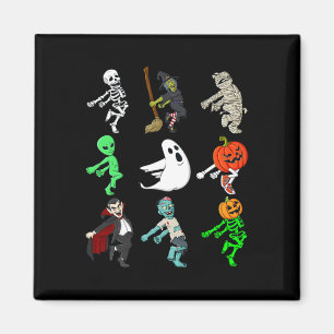 Imán Halloween Shoot Dance Monsters Skeleton Boys Chica