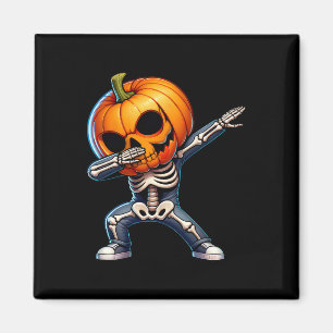 Imán Halloween Skeleton Boys Trick Tret Funny Pumpkin