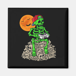 Imán Halloween Skeleton Gamer Niños Jornadas de Adolesc