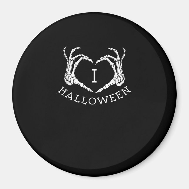 Imán Halloween Skeleton Heart Fall (Frente)