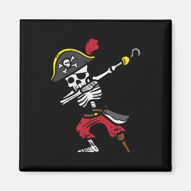 Imán Halloween Skeleton Pirate Dab Costume Boy Niños To (Frente)