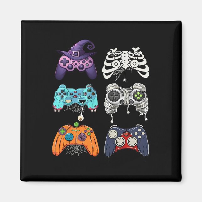 Imán Halloween Skeleton Zombie Gaming Controllers Mummy (Frente)