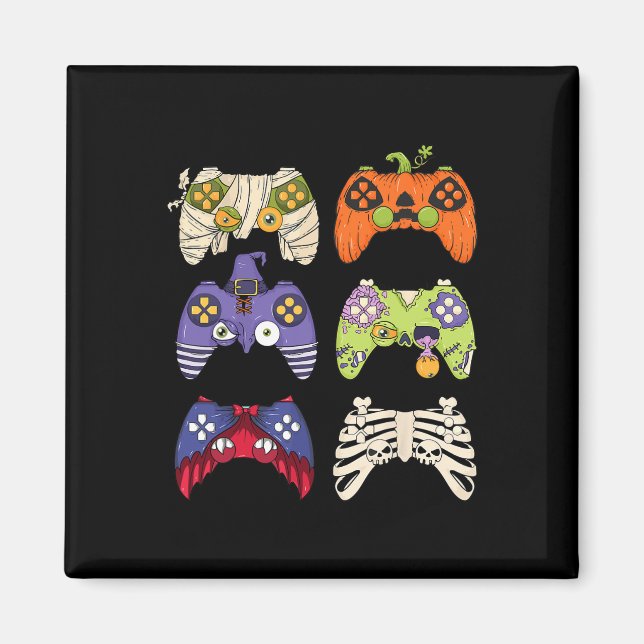 Imán Halloween Skeleton Zombie Gaming Controllers Mummy (Frente)