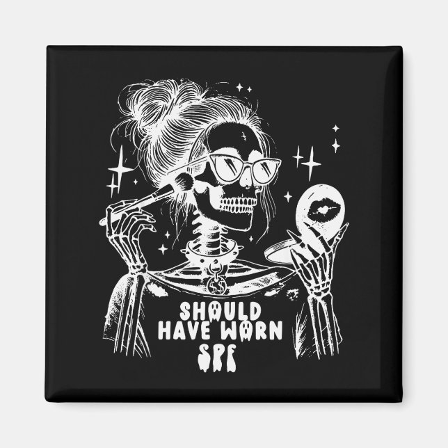 Imán Halloween Skin Care Esthetician Skeleton Skin Esth (Frente)