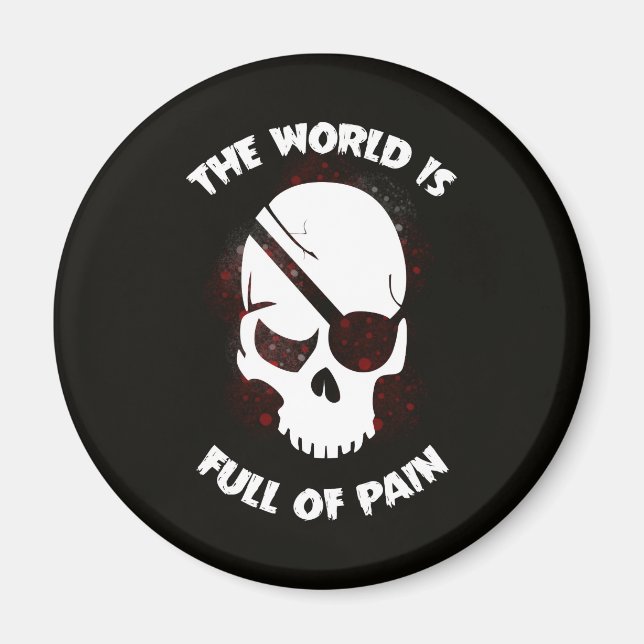 Imán Halloween Skull Dark Black Scary (Frente)