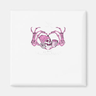 Imán Halloween Skull Heart Hands Skeleton Beanie Design