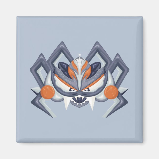 Imán Halloween Spooky Spider / Rey de Calabaza (Frente)