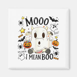 Imán Halloween Tee Funny Moo Me Refiero A Boo Cute Cow 