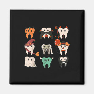 Imán Halloween Teeth Spooky Halloween Dentist Cita