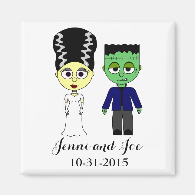Imán Halloween Tema Boda Magnet (Frente)