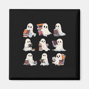 Imán Halloween Tía Fantasma Leer más libros Spooky Boo