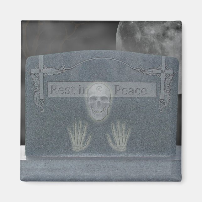Imán Halloween Tomb Stone Magnet (Frente)