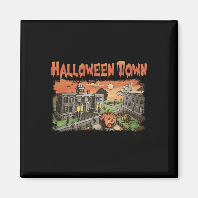 Imán Halloween Town EST 1998 Halloween Party Cute Hallo (Frente)