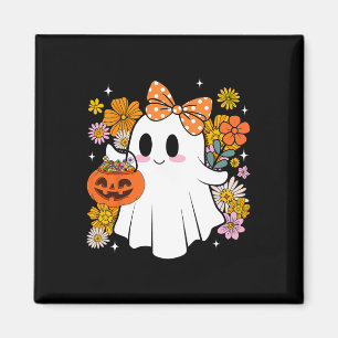 Imán Halloween Trick O Tratamiento Floral De Fantasma C