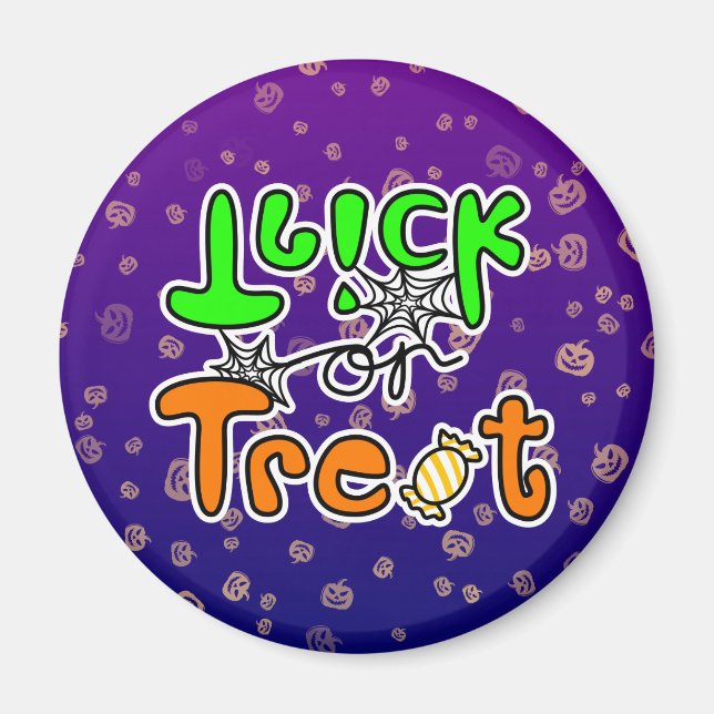 Imán Halloween Truco o Trato (Frente)