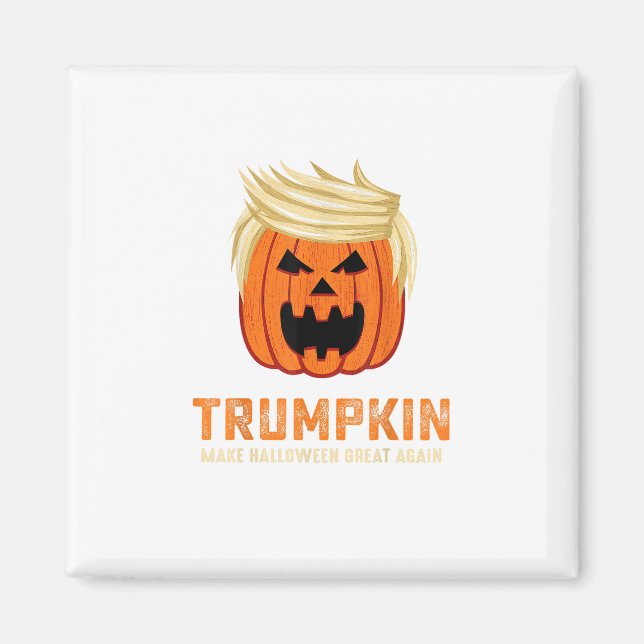 Imán Halloween Trumpkin Funny - Escándalo paródico espe (Frente)