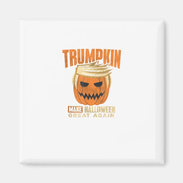 Imán Halloween Trumpkin Funny hace grande a Estados Uni (Frente)