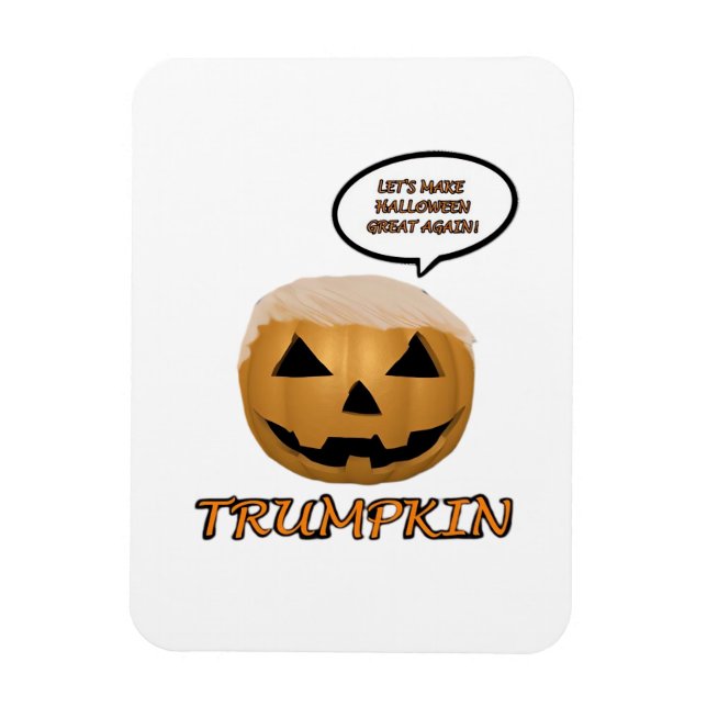 Imán Halloween Trumpkin hecho (Vertical)