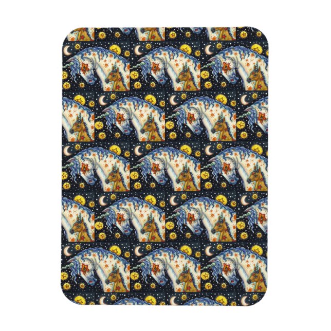 IMÁN HALLOWEEN UNICORNS, STAR HORSE & COLT FANTASY (Vertical)