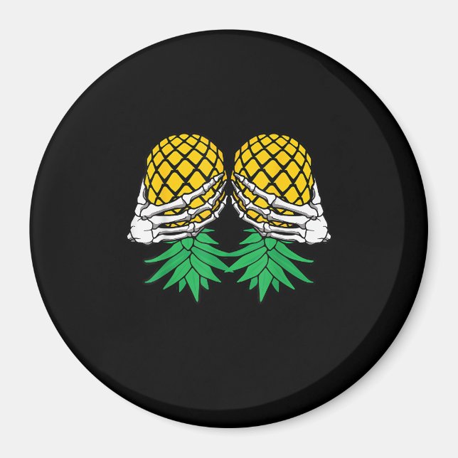 Imán Halloween Upside Down Pineapple Swinger Skeleton H (Frente)