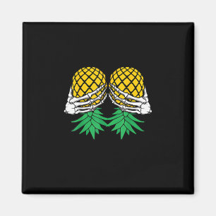 Imán Halloween Upside Down Pineapple Swinger Skeleton H