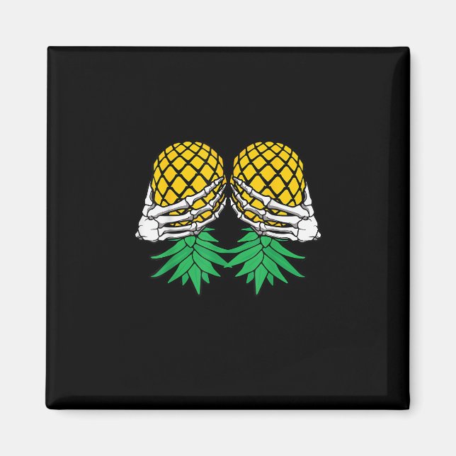 Imán Halloween Upside Down Pineapple Swinger Skeleton H (Frente)