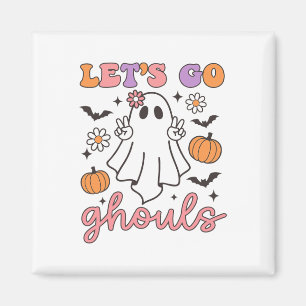 Imán Halloween Vamos Ghouls Ghost Retro Costume mujeres