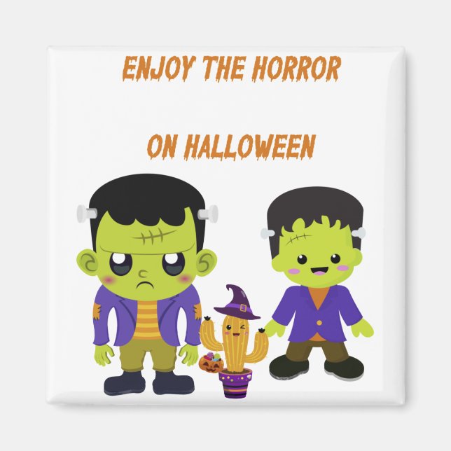 Imán Halloween verde (Frente)