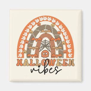 Imán Halloween Vibes Boho Rainbow Fall Halloween