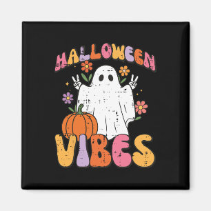 Imán Halloween Vibes Ghost Peace Costume Groovy Women G