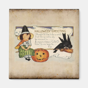 IMÁN HALLOWEEN VINTAGE GREETING