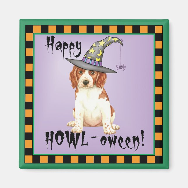 Imán Halloween Welsh Springer Spaniel (Frente)
