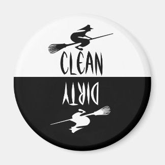 Imán Halloween Witch Broomstick Limpiar el lavavajillas