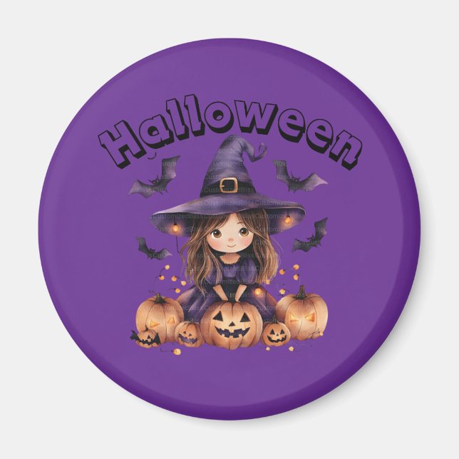 Imán Halloween Witch Fun Magnet (Frente)
