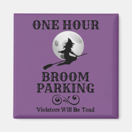 Imán Halloween Witch One Hour Broom Parking