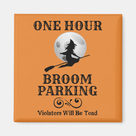 Imán Halloween Witch One Hour Broom Parking