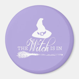 Imán Halloween Witch Purple and White Magnet