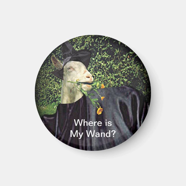 Imán Halloween Wizard Goat Magnet (Frente)