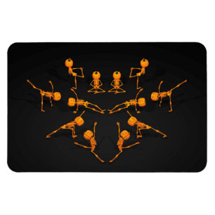 Imán Halloween Yoga Class