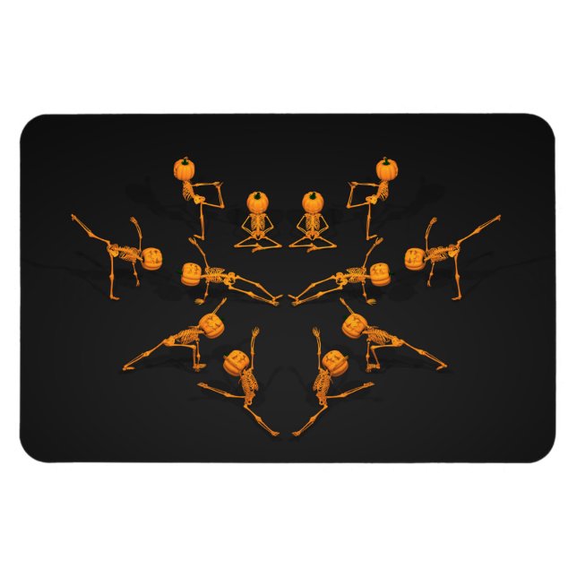 Imán Halloween Yoga Class (Horizontal)